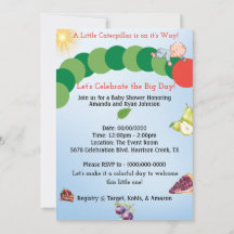 Caterpillar Baby Shower Invitation
