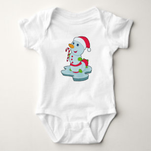 Caterpillar Christmas Candy cane Baby Bodysuit