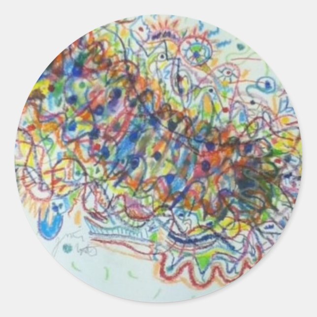 Caterpillar Classic Round Sticker (Front)