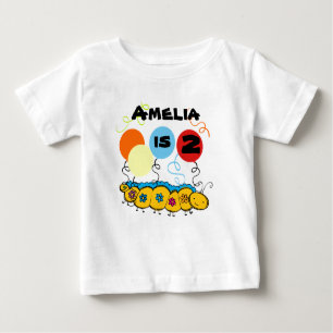 Caterpillar Customisable Birthday T-shirt