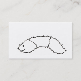 Caterpillar - cute fun woolly bear drawing art business card