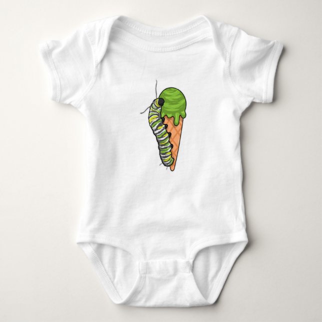 Caterpillar Ice cream Baby Bodysuit (Front)
