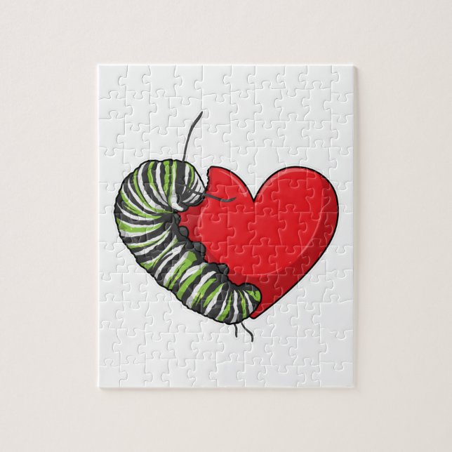Caterpillar Love Heart Jigsaw Puzzle (Vertical)