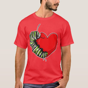Caterpillar Love Heart T-Shirt