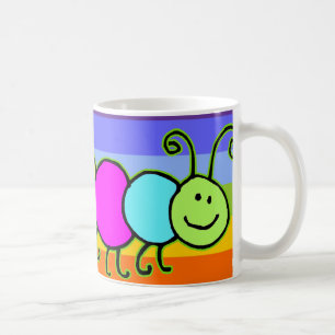 Caterpillar Netty stripes chakren colour Coffee Mug