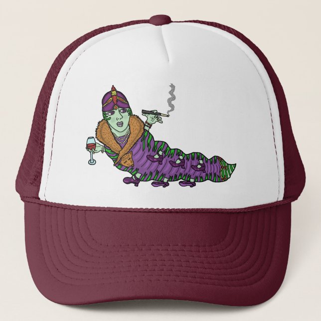 Caterpillar of Society Funny Animal Pun Trucker Hat (Front)