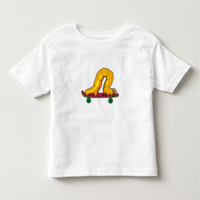 Caterpillar Skater Skateboard Toddler T-Shirt (Front)
