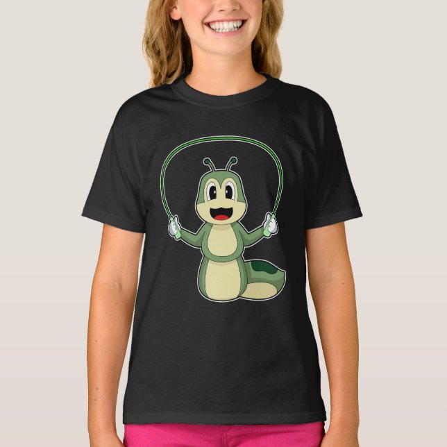 Caterpillar Skipping rope Jump rope T-Shirt (Front)