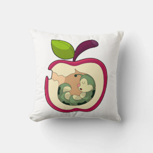 Caterpillar Sleeping Apple Cushion