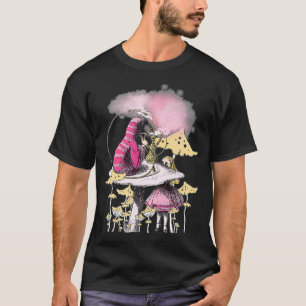 Caterpillar smoking magic mushrooms and Alice In W T-Shirt