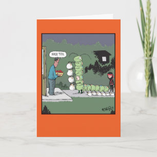 Caterpillar Trick Halloween Card