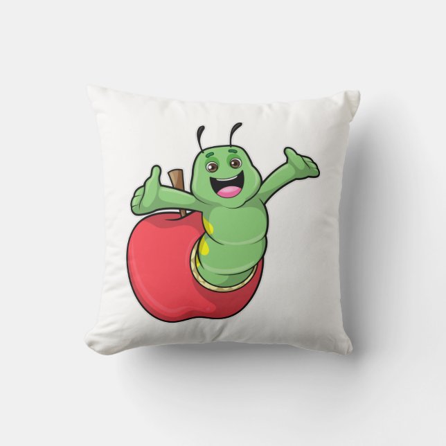 Caterpillar with Apple Cushion (Front)
