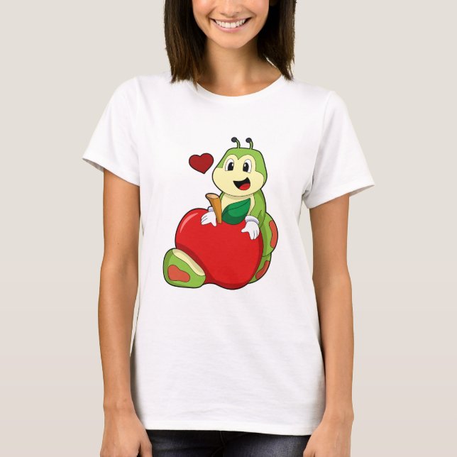 Caterpillar with Apple T-Shirt (Front)