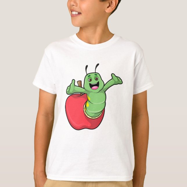 Caterpillar with Apple T-Shirt (Front)
