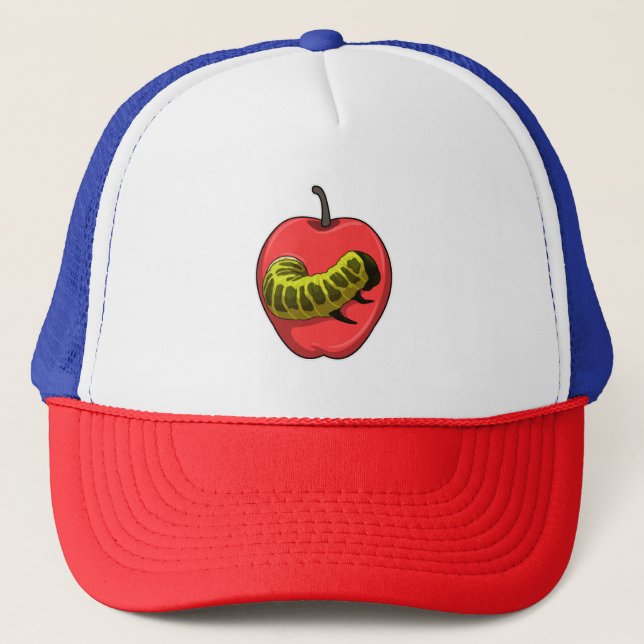 Caterpillar with Apple Trucker Hat (Front)