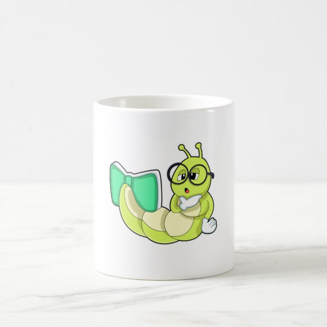 Caterpillar with Book Coffee Mug (Center)