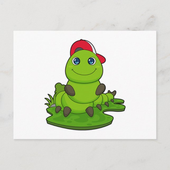 Caterpillar with Cap Postcard (Front)
