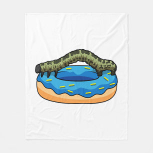 Caterpillar with Doughnut Fleece Blanket