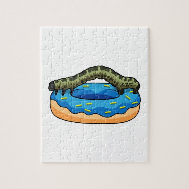 Caterpillar with Doughnut Jigsaw Puzzle (Vertical)