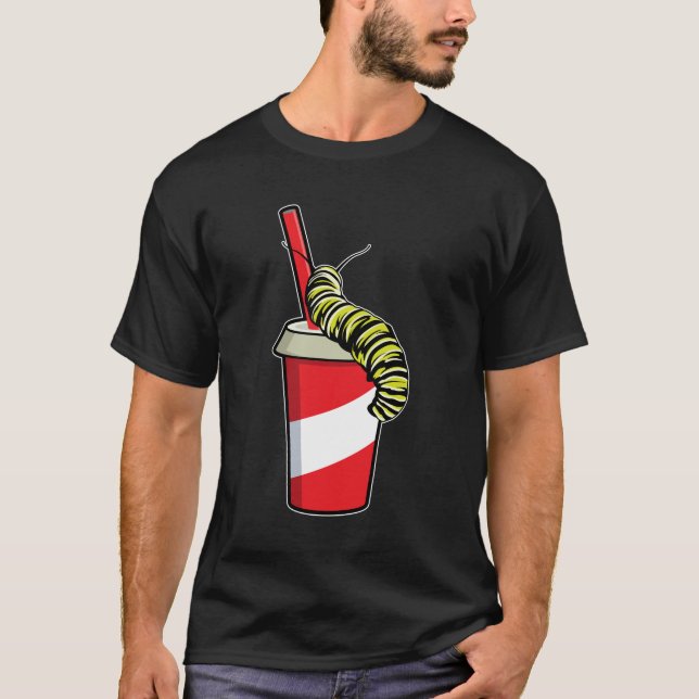 Caterpillar with Drink T-Shirt (Front)