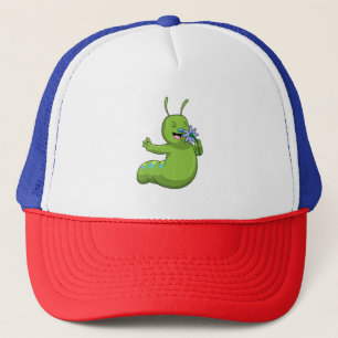 Caterpillar with Flower Daisy Trucker Hat