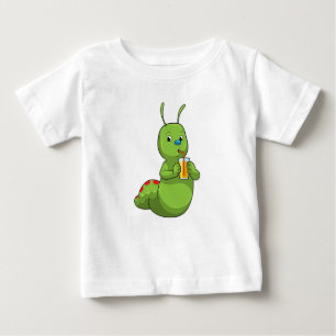 Caterpillar with Glass of Orange juice Baby T-Shirt