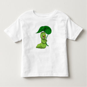 Caterpillar with Leaf as Parasol Toddler T-Shirt