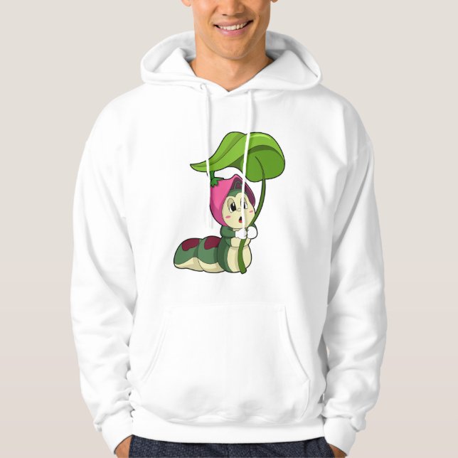 Caterpillar with Leaf Hoodie (Front)