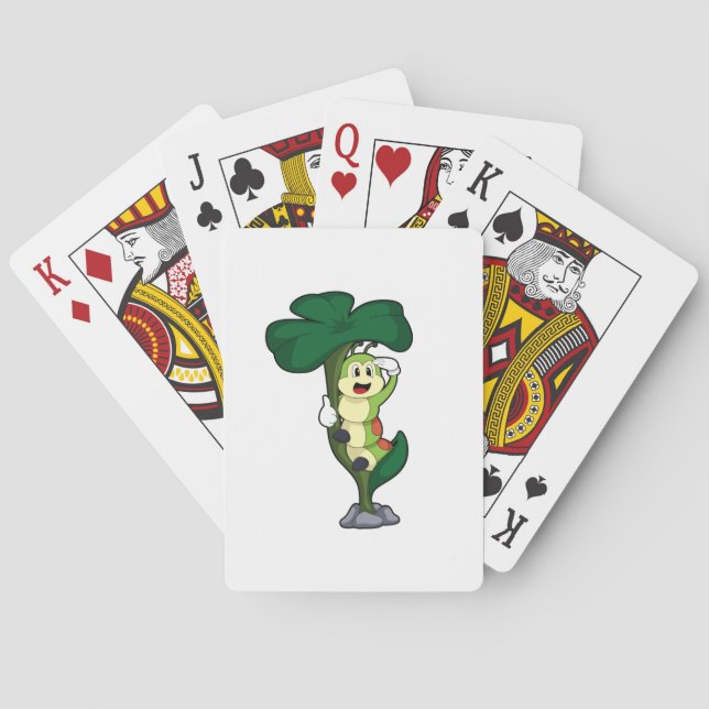 Caterpillar with Leaf Playing Cards (Back)