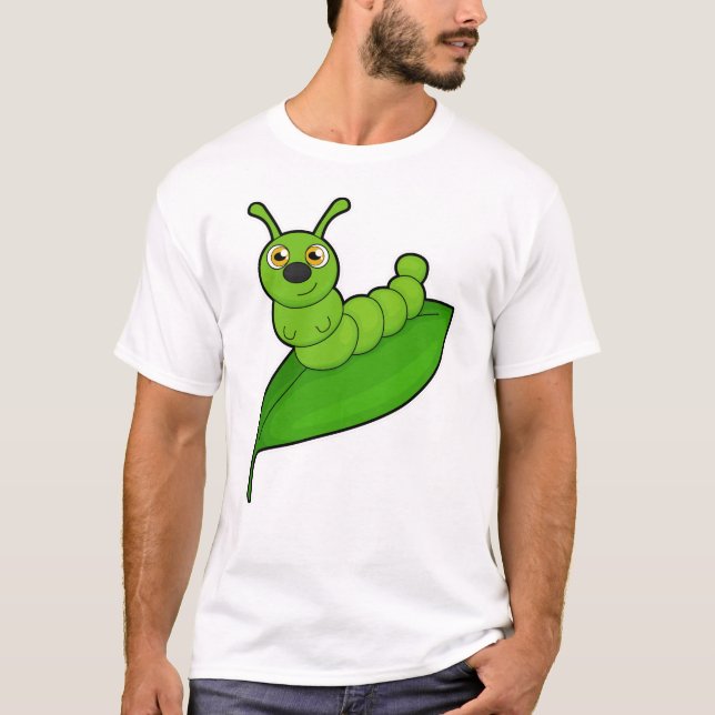 Caterpillar with Leaf T-Shirt (Front)