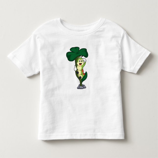 Caterpillar with Leaf Toddler T-Shirt (Front)