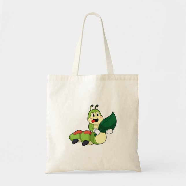 Caterpillar with Leaf Tote Bag (Front)
