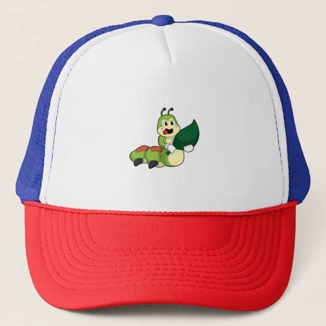 Caterpillar with Leaf Trucker Hat (Front)