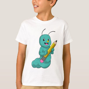 Caterpillar with Pencil T-Shirt