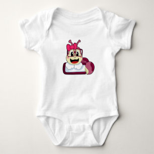 Caterpillar with Ribbon Baby Bodysuit