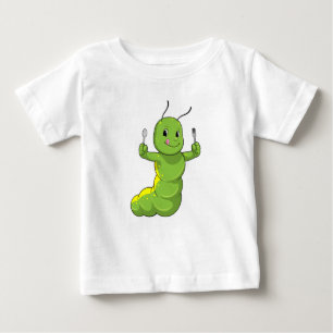 Caterpillar with Spoon & Fork Baby T-Shirt
