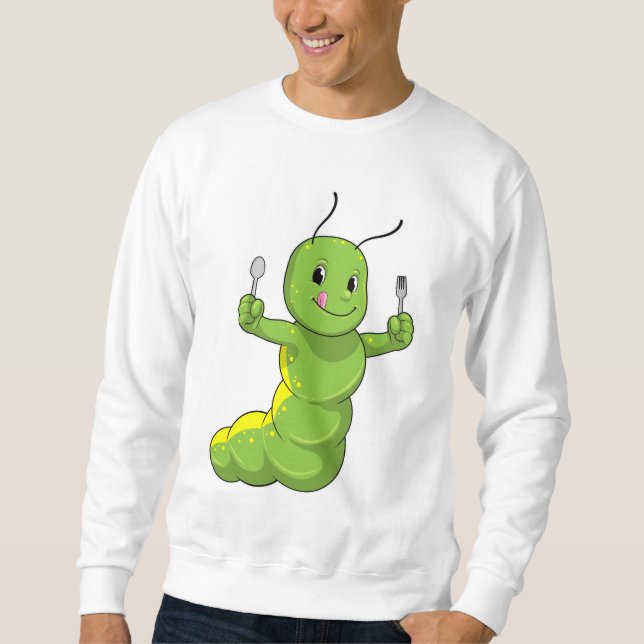 Caterpillar with Spoon & Fork Sweatshirt (Front)