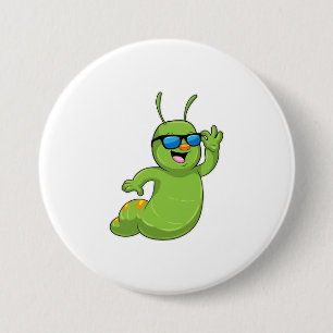 Caterpillar with Sunglasses 7.5 Cm Round Badge