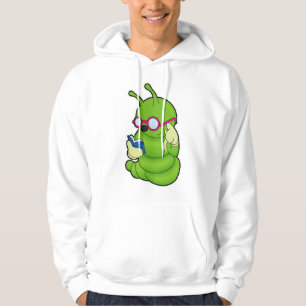 Caterpillar with Sunglasses & Book Hoodie