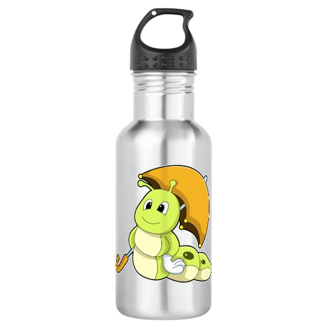 Caterpillar with Umbrella 710 Ml Water Bottle (Front)