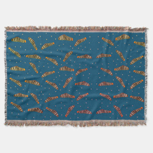 Caterpillars & Dots Throw Blanket