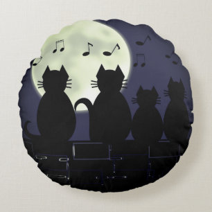 caterwauling by moonlight round cushion
