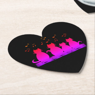 caterwauling wood paper coaster