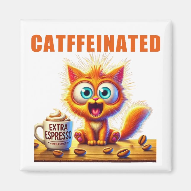 CATFFEINATED MAGNET (Front)
