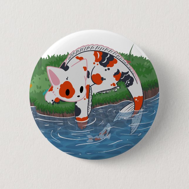 Catfish 6 Cm Round Badge (Front)