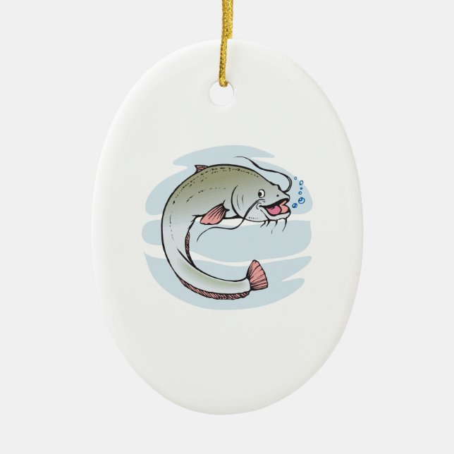 Catfish Ceramic Ornament (Front)