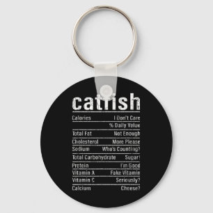 Catfish Facts Funny Fishing Lover Catfishing Graph Key Ring