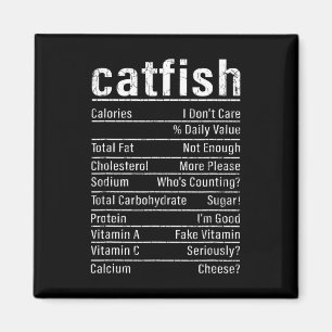 Catfish Facts Funny Fishing Lover Catfishing Graph Magnet