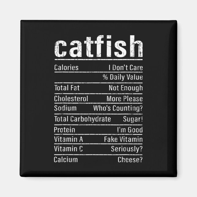 Catfish Facts Funny Fishing Lover Catfishing Graph Magnet (Front)