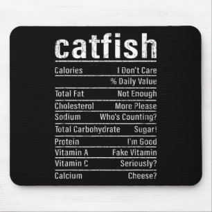 Catfish Facts Funny Fishing Lover Catfishing Graph Mouse Pad